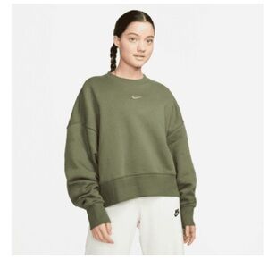 Nike Phoenix Fleece Women's Olive Green Sweater